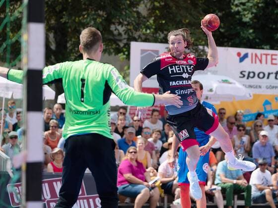 5 Johannes Sellin (HC Erlangen), HC Erlangen vs. TBV Lemgo-Lippe, Esslinger Marktplatzturnier 2019, Handball, Herren, 1.Bundesliga, 20.07.2019 Esslinger Marktplatzturnier 2019, 20.07.2019 Esslingen Copyright: xEIBNER Michael_Schmidtx EP_MST