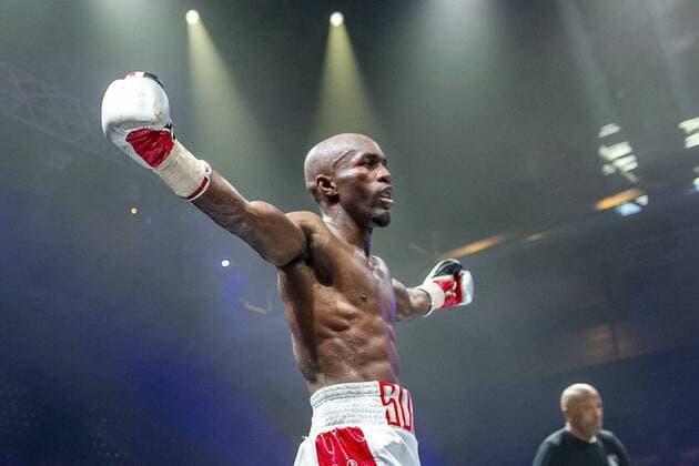 Sport Bilder des Tages Michel Soro (France) BOXE : Michel Soro (France) vs Anderson Prestot (France) - Championnat du Monde WBA poids super welters - Marseille - 20 07 2019 NorbertScanella PanoramiC 