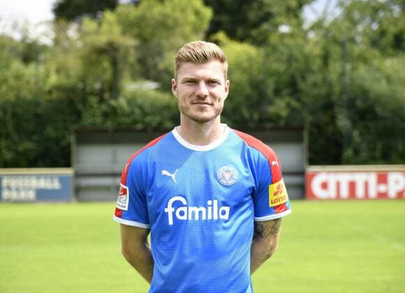 Alexander Mühling; Holstein Kiel; 2. BL, Porträttermin 2019 2020, Fußball, Männer, 19.07.19 Kiel NLZ Projendorf Kiel Germany