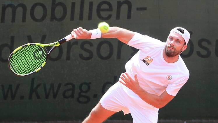 21.07.2019, 1. Herren Bundesliga Tennis , TC Grosshesselohe vs Badwerk Gladbacher HTC, Tennis, im Bild: Daniel Brands (TC Grosshesselohe) copyright: Philippe Ruiz