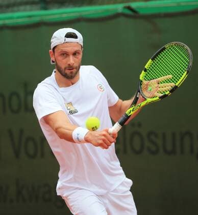 21.07.2019, 1. Herren Bundesliga Tennis , TC Grosshesselohe vs Badwerk Gladbacher HTC, Tennis, im Bild: Daniel Brands (TC Grosshesselohe) copyright: Philippe Ruiz