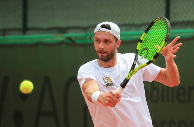 21.07.2019, 1. Herren Bundesliga Tennis , TC Grosshesselohe vs Badwerk Gladbacher HTC, Tennis, im Bild: Daniel Brands (TC Grosshesselohe) copyright: Philippe Ruiz