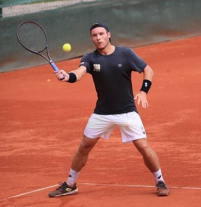 21.07.2019, 1. Herren Bundesliga Tennis , TC Grosshesselohe vs Badwerk Gladbacher HTC, Tennis, im Bild: Lucas Miedler (TC Grosshesselohe) copyright: Philippe Ruiz
