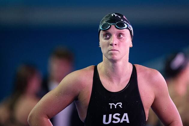 190721 Katie Ledecky of USA looks dejected after competing in the final of women s 400 meter freestyle swimming during the FINA World Championships on July 21, 2019 in Gwangju. Photo: Joel Marklund BILDBYRAN kod JM 87995 BBENG FINA World Championships FINA World Championships 2019 VM sim-VM simning swimming USA depp *** 190721 Katie Ledecky of USA looks dejected after competing in the final of women s 400 meter freestyle swimming during the FINA World Championships on July 21, 2019 in Gwangju Photo Joel Marklund BILDBYRAN kod JM 87995 BBENG FINA World Championships FINA World Championships 2019 VM sim VM simning swimming USA depp,  Copyright: JOELxMARKLUND BB190721JM095