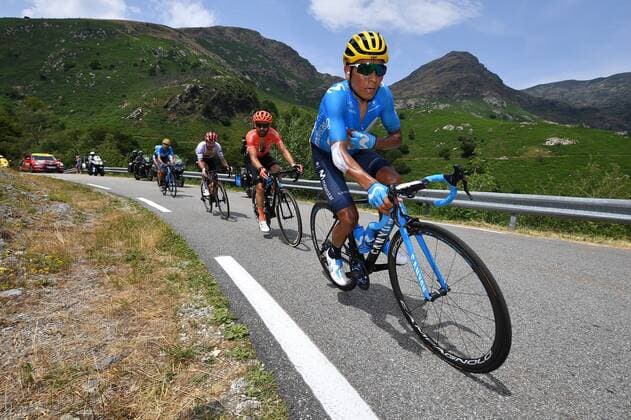 Colombian Nairo Quintana of Movistar Team rides the stage 15 of the 106th edition of the Tour de France cycling race, from Limoux to Foix Prat d Albis (185km), in France, Sunday 21 July 2019. This year s Tour de France starts in Brussels and takes place from July 6th to July 28th. DAVIDxSTOCKMAN  x05631433x