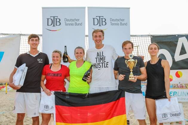 Sport Bilder des Tages Sieger und Deutscher Mannschaftsmeister im Beach Tennis 2019 Team Leider Geiler Berlin , Finale, 13. Deutsche Beach-Tennis Mannschafts-Meisterchaften 2019, DTB, Berlin, 21.07.2019,