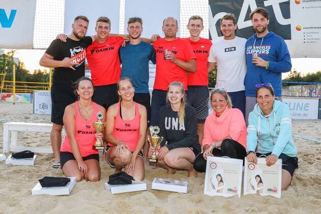 2. Platz Team Berlin Beach49 Weiß , und 3. Platz Team Berlin Beach49 Gelb , Finale, 13. Deutsche Beach-Tennis Mannschafts-Meisterchaften 2019, DTB, Berlin, 21.07.2019,