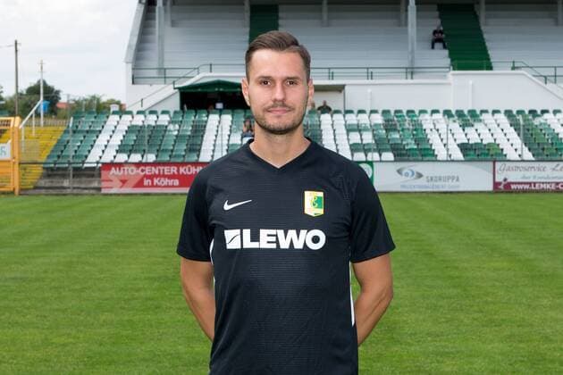 Manuel Wajer ; BSG Chemie Leipzig ; Fußball ; RL NO ; Porträttermin 2019 2020. , Leipzig, 21.07.2019, Alfred-Kunze-Sportpark, Fussball ,