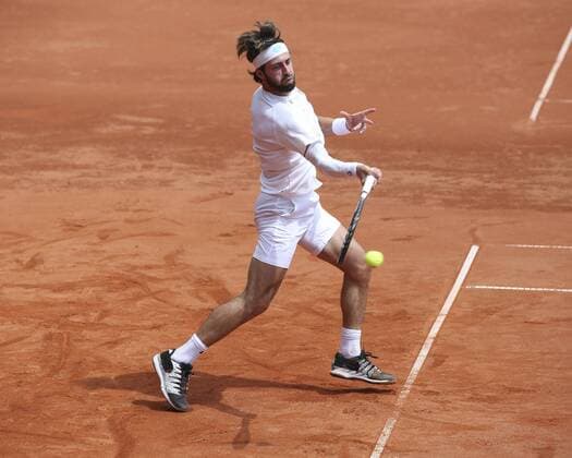 Nikoloz Basilashvili ( GEO), TC Grosshesselohe Herren Bundesliga Tennis - Herren Bundesliga Tennis - - TC Grosshesselohe - Grosshesselohe-Muenchen - Bayern - Germany - 21 July 2019. Copyright: xJuergenxHasenkopfx