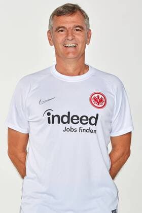 19.07.2019, xjhx, Fussball 1.Bundesliga, Eintracht Frankfurt - Fototermin 2019 2020 Porträttermin emspor, v.l. TW Trainer Manfred Moppes Petz (Eintracht Frankfurt) (DFL DFB REGULATIONS PROHIBIT ANY USE OF PHOTOGRAPHS as IMAGE SEQUENCES and or QUASI-VIDEO) Frankfurt am Main
