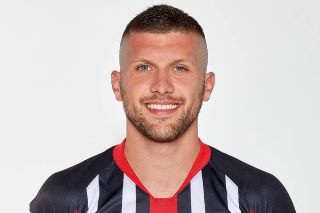 19.07.2019, xjhx, Fussball 1.Bundesliga, Eintracht Frankfurt - Fototermin 2019 2020 Porträttermin emspor, v.l. Ante Rebic (Eintracht Frankfurt) (DFL DFB REGULATIONS PROHIBIT ANY USE OF PHOTOGRAPHS as IMAGE SEQUENCES and or QUASI-VIDEO) Frankfurt am Main