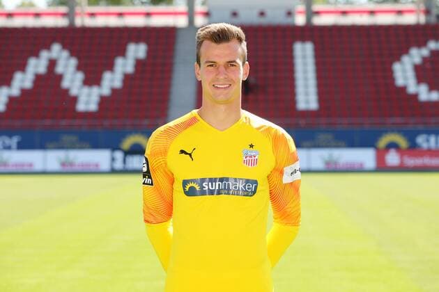 Teampraesentation Zwickau Fussball 3.Liga Torhüter Matti Kamenz; FSV Zwickau; 3.Liga, Porträttermin 2019 2020 , Zwickau, 23.07.2019, Stadion Zwickau, Fussball ,