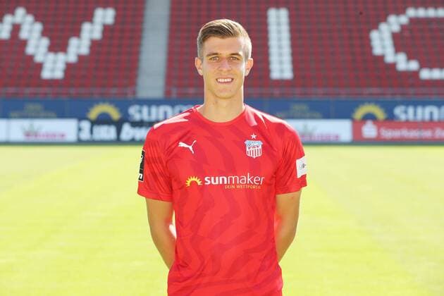 Teampraesentation Zwickau Fussball 3.Liga Maurice Hehne; FSV Zwickau; 3.Liga, Porträttermin 2019 2020 , Zwickau, 23.07.2019, Stadion Zwickau, Fussball ,