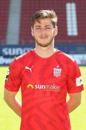 Teampraesentation Zwickau Fussball 3.Liga Leon Jensen; FSV Zwickau; 3.Liga, Porträttermin 2019 2020 , Zwickau, 23.07.2019, Stadion Zwickau, Fussball ,