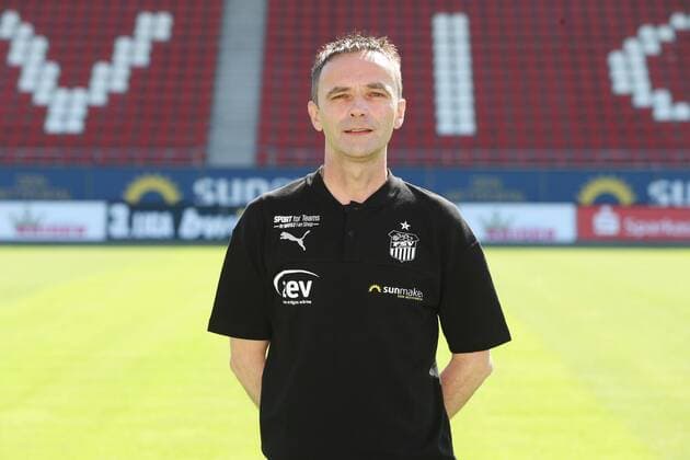 Teampraesentation Zwickau Fussball 3.Liga Mannschaftsleiter Jens Schubert; FSV Zwickau; 3.Liga, Porträttermin 2019 2020 , Zwickau, 23.07.2019, Stadion Zwickau, Fussball ,