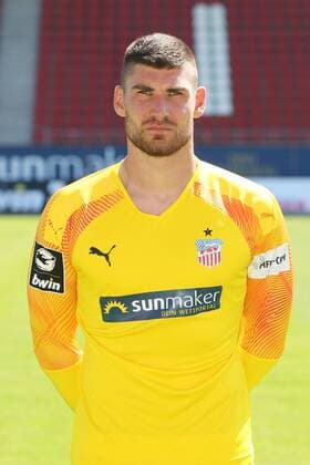 Teampraesentation Zwickau Fussball 3.Liga Torhüter Johannes Brinkies; FSV Zwickau; 3.Liga, Porträttermin 2019 2020 , Zwickau, 23.07.2019, Stadion Zwickau, Fussball ,