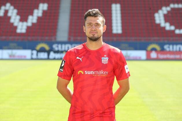 Teampraesentation Zwickau Fussball 3.Liga Davy Frick; FSV Zwickau; 3.Liga, Porträttermin 2019 2020 , Zwickau, 23.07.2019, Stadion Zwickau, Fussball ,