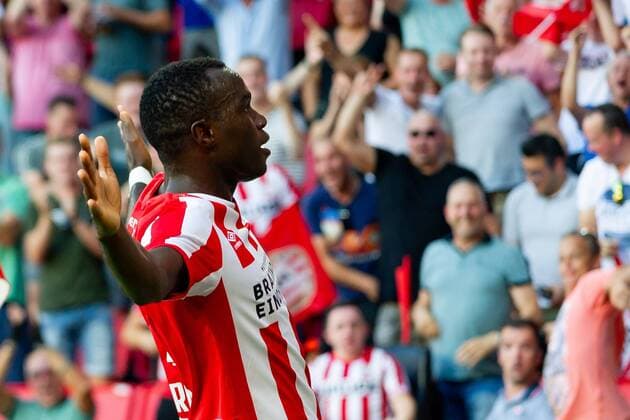 Eindhoven, Netherlands, 24.07.2019, UEFA Champions League, Zweite Qualifikationsrunde, PSV Eindhoven - FC Basel , Tor zum 1:0, Torschuetze Bruma (PSV) jubelt ( Defodi-01061003742