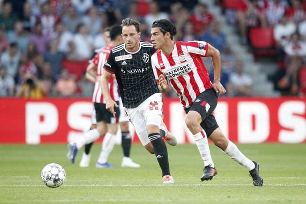 EINDHOVEN, PSV - FC Basel, 23-07-2018, football, season 2019-2020, qualification for Champions League, Philips Stadium, PSV player Erick Gutierrez PSV - Basel  x3962910x Copyright: