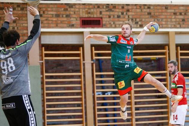 23.07.2019, xtgx, Handball Testspiel, SC Magdeburg - TV Huettenberg emspor, v.l. Daniel Pettersson (Magdeburg, 11) wirft Tor, Torschütze, erzielt Tor, Treffer, scores the goal Schoenebeck