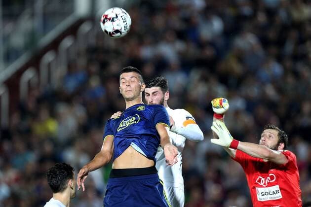 UEFA Champions League CRO vs GEO - Tbilisi, Georgia 23.07.2019., Mikheil Meskhi stadium, Georgia, Tbilisi - Champions League - First Qualifying Round Second Leg FC Saburtalo - GNK Dinamo. Dino Peric, Omar Migineishvili.  LukaxStanzl PIXSELL