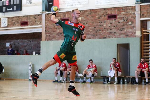 Matthias Musche (SC Magdeburg) - Handball Testspiel Sommervorbereitung Saison 2019-2020 Punktspiel SC Magdeburg vs. TV Hüttenberg in der Franz Vollbring Halle in Schönebeck - Freisteller,Aktion,Deutschland, Handball, Mann, Maenner,23.07.2019