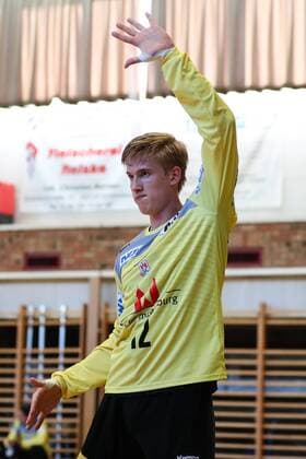 Torwart Tobias Thulin (SC Magdeburg) - Handball Testspiel Sommervorbereitung Saison 2019-2020 Punktspiel SC Magdeburg vs. TV Hüttenberg in der Franz Vollbring Halle in Schönebeck - Einzelbild,Aktion,Deutschland, Handball, Mann, Maenner,23.07.2019