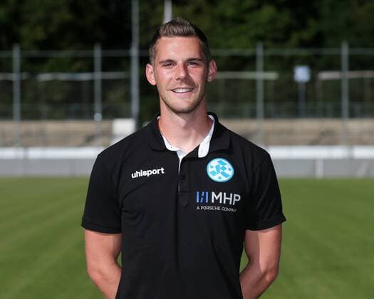 BAU 23. Juli 2019 Stuttgart-Degerloch Fußball SV Stuttgarter Kickers Fototermin, Co-Trainer Yannick Dreyer