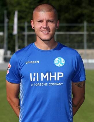 1BAU 23. Juli 2019 Stuttgart-Degerloch Fußball SV Stuttgarter Kickers Fototermin, Shkemb Miftari