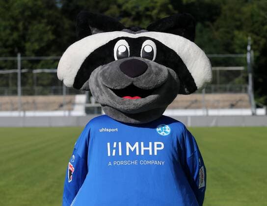 BAU 23. Juli 2019 Stuttgart-Degerloch Fußball SV Stuttgarter Kickers Fototermin, Maskottchen Waldi