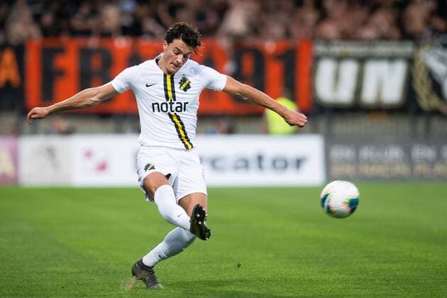 190724 Daniel Granli of AIK during the UEFA Champions League qualifying match between Maribor and AIK on July 24, 2019 in Maribor. Photo: Martin Metelko BILDBYRAN Cop 277 bbeng fotball fotboll football kval till champions league soccer champions league qualification aik maribor Copyright: MARTINxMETELKO BB190724BB289