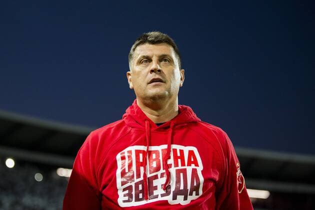 24th July 2019; Rajko Mitic Stadium, Belgrade, Serbia; UEFA Champions League Qualifying Second Leg First Round Red Star Belgrade versus HJK Helsinki; Head Coach Vladan Milojevic of Red Star Belgrade  ActionPlus12156213 NikolaxKrstic