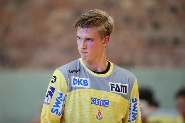 Torwart Tobias Thulin (SC Magdeburg) - Handball Testspiel Sommervorbereitung Saison 2019-2020 Punktspiel SC Magdeburg vs. TV Hüttenberg in der Franz Vollbring Halle in Schönebeck - Einzelbild,Aktion,Deutschland, Handball, Mann, Maenner,23.07.2019
