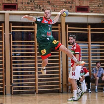 Daniel Pettersson (SC Magdeburg) - Handball Testspiel Sommervorbereitung Saison 2019-2020 Punktspiel SC Magdeburg vs. TV Hüttenberg in der Franz Vollbring Halle in Schönebeck - Aktion,Deutschland, Handball, Mann, Maenner,23.07.2019