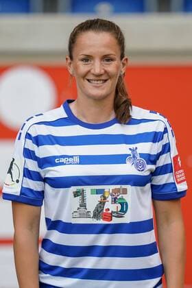Lucia Harsanyova ( MSV Duisburg ), Fussball - Flyeralarm Frauen Bundesliga - Saison 2019 2020 - Fototermin MSV Duisburg, Duisburg, Schauinsland Reisen Arena, 24.07.2019, DFB regulations prohibit any use of photographs as image sequences and or quasi-video Duisburg Schauinsland Reisen Arena Nordrhein-Westfalen Deutschland