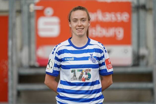 Claire O Riordan ( MSV Duisburg ), Fussball - Flyeralarm Frauen Bundesliga - Saison 2019 2020 - Fototermin MSV Duisburg, Duisburg, Schauinsland Reisen Arena, 24.07.2019, DFB regulations prohibit any use of photographs as image sequences and or quasi-video Duisburg Schauinsland Reisen Arena Nordrhein-Westfalen Deutschland