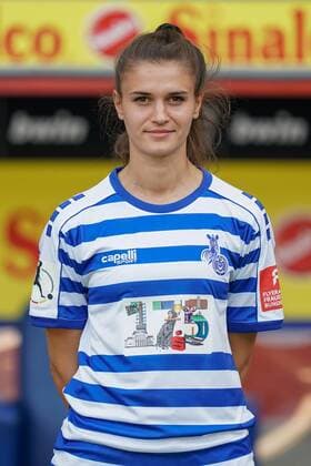 Geldona Morina ( MSV Duisburg ), Fussball - Flyeralarm Frauen Bundesliga - Saison 2019 2020 - Fototermin MSV Duisburg, Duisburg, Schauinsland Reisen Arena, 24.07.2019, DFB regulations prohibit any use of photographs as image sequences and or quasi-video Duisburg Schauinsland Reisen Arena Nordrhein-Westfalen Deutschland