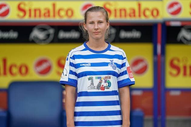 Meret Günster ( MSV Duisburg ), Fussball - Flyeralarm Frauen Bundesliga - Saison 2019 2020 - Fototermin MSV Duisburg, Duisburg, Schauinsland Reisen Arena, 24.07.2019, DFB regulations prohibit any use of photographs as image sequences and or quasi-video Duisburg Schauinsland Reisen Arena Nordrhein-Westfalen Deutschland