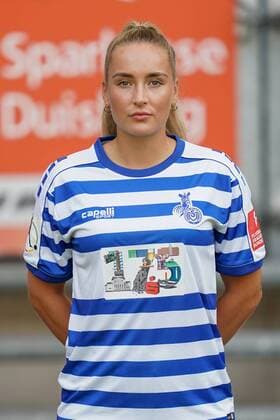Nina Lange ( MSV Duisburg ), Fussball - Flyeralarm Frauen Bundesliga - Saison 2019 2020 - Fototermin MSV Duisburg, Duisburg, Schauinsland Reisen Arena, 24.07.2019, DFB regulations prohibit any use of photographs as image sequences and or quasi-video Duisburg Schauinsland Reisen Arena Nordrhein-Westfalen Deutschland