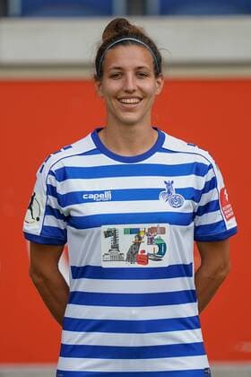 Lisa-Marie Makas ( MSV Duisburg ), Fussball - Flyeralarm Frauen Bundesliga - Saison 2019 2020 - Fototermin MSV Duisburg, Duisburg, Schauinsland Reisen Arena, 24.07.2019, DFB regulations prohibit any use of photographs as image sequences and or quasi-video Duisburg Schauinsland Reisen Arena Nordrhein-Westfalen Deutschland