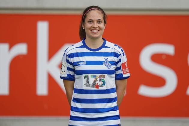 Alina Angerer ( MSV Duisburg ), Fussball - Flyeralarm Frauen Bundesliga - Saison 2019 2020 - Fototermin MSV Duisburg, Duisburg, Schauinsland Reisen Arena, 24.07.2019, DFB regulations prohibit any use of photographs as image sequences and or quasi-video Duisburg Schauinsland Reisen Arena Nordrhein-Westfalen Deutschland