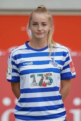Emma Hilbrands ( MSV Duisburg ), Fussball - Flyeralarm Frauen Bundesliga - Saison 2019 2020 - Fototermin MSV Duisburg, Duisburg, Schauinsland Reisen Arena, 24.07.2019, DFB regulations prohibit any use of photographs as image sequences and or quasi-video Duisburg Schauinsland Reisen Arena Nordrhein-Westfalen Deutschland