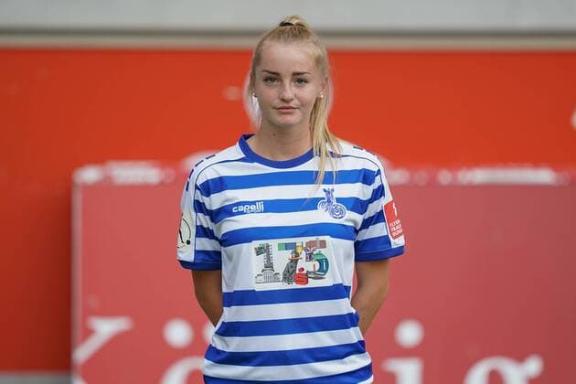 Emma Hilbrands ( MSV Duisburg ), Fussball - Flyeralarm Frauen Bundesliga - Saison 2019 2020 - Fototermin MSV Duisburg, Duisburg, Schauinsland Reisen Arena, 24.07.2019, DFB regulations prohibit any use of photographs as image sequences and or quasi-video Duisburg Schauinsland Reisen Arena Nordrhein-Westfalen Deutschland