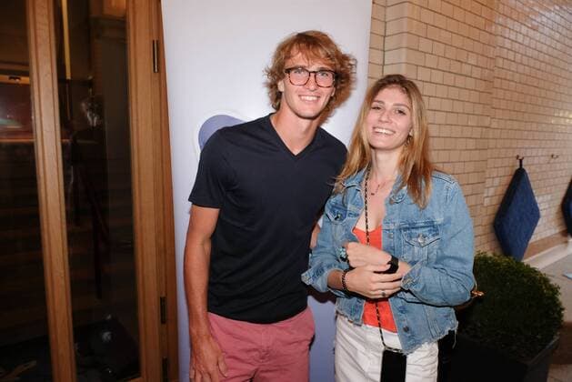 Alexander Sascha Zverev und Olga Sharypova Players Night Tennis ATP, Tennis Herren Hamburg Open im Tortue Hotel Hamburg am 23.7.2019