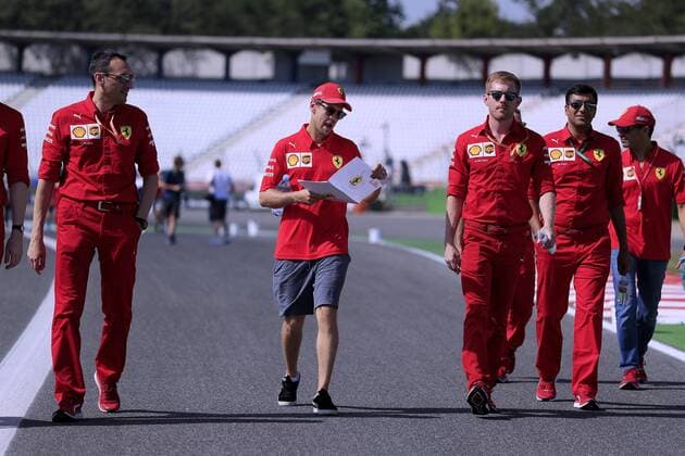 VETTEL Sebastian Team Scuderia Ferrari F1 GP von Deutschland Hockenheim 2019 Vettel Donnerstag bei der Streckenbesichtigung 25.07.2019 Hockenheim