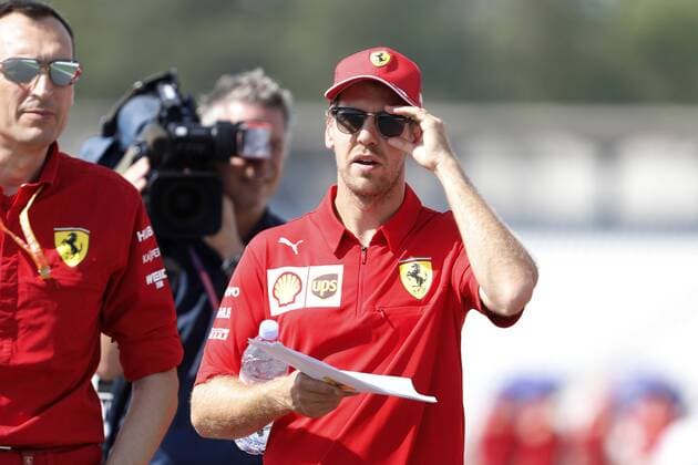 VETTEL Sebastian Team Scuderia Ferrari F1 GP von Deutschland Hockenheim 2019 Vettel Donnerstag bei der Streckenbesichtigung 25.07.2019 Hockenheim