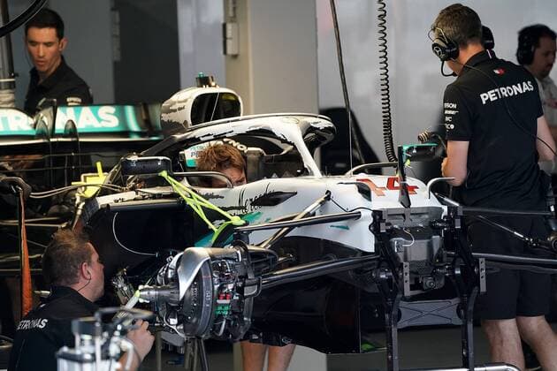 Hockenheim, Germany, 25.07.2019, Formel 1, Formula 1, Germany Grand Prix, Neues Design am Fahrzeug von Lewis Hamilton (GB 44), Mercedes-AMG Petronas Motorsport ( Hockenheim Hockenheim Ring Baden-Wuerttemberg Germany eu-images-09-506-036428