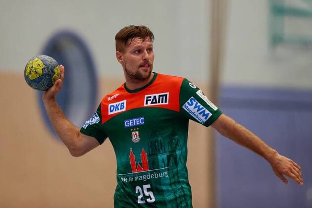 25.07.2019, xtgx, Handball Testspiel, SC Magdeburg - GOG Svendborg emspor, v.l. Marko Bezjak (Magdeburg, 25) am ball Haldensleben