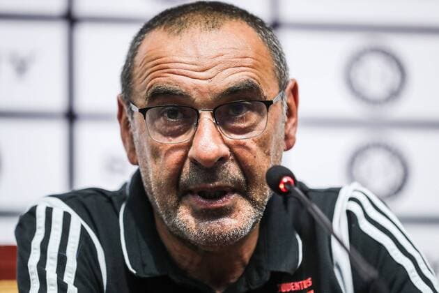 Head coach Maurizio Sarri of Juventus F.C. attends a press conference, PK, Pressekonferenz before the 2019 International Champions Cup football tournament against Inter Milan in Nanjing city, east China s Jiangsu province, 23 July 2019. Ex-Chelsea boss Sarri loses temper with Chinese reporters over their obsession with his 60-a-day smoking habit  bjl12921762