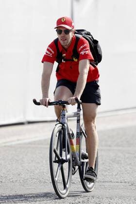 VETTEL Sebastian Team Scuderia Ferrari F1 GP von Deutschland Hockenheim 2019 Auf dem Rennrad zum Training 26.07.2019 Hockenheim